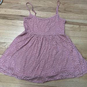 Garage light pink lace sun dress